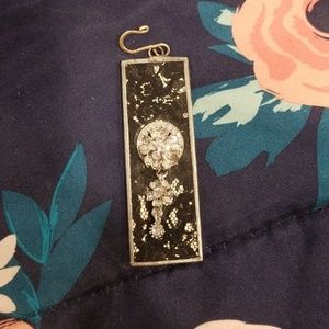 Rectangle double sided pendant